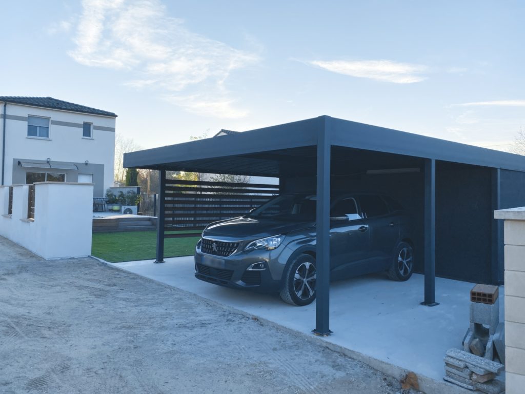 abri deux voitures aluminium et sur mesure a bordeaux 1