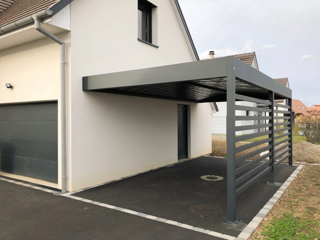 carport adosse toit plat 3