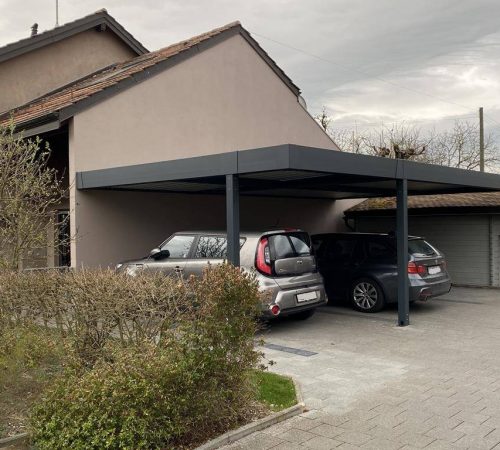 abri pour 3 voitures en aluminium suisse 1