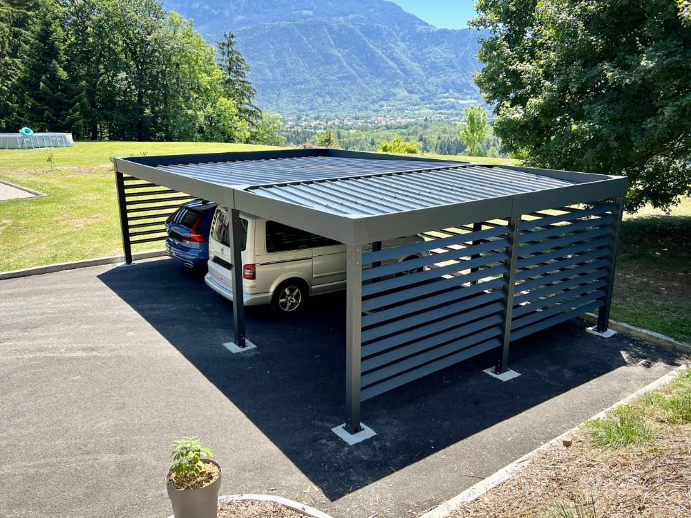 abri voiture aluminium sur mesure bonneville 1