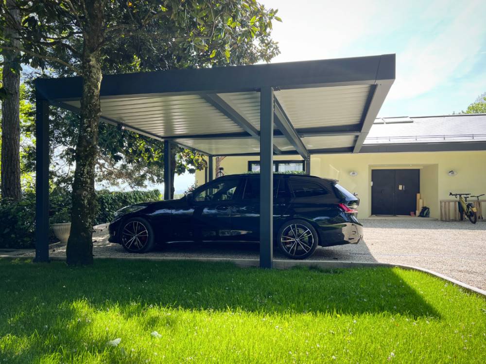abri voiture autoportant sur mesure suisse 1