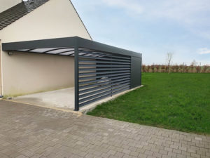 témoignage réalisation carport adossé en alu sur mesure
