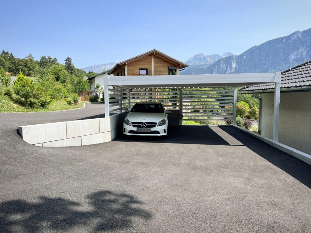 carport double aluminium autoportant protection voiture bonneville