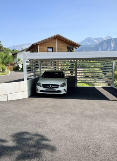 carport double aluminium autoportant protection voiture bonneville