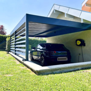Carport alu simple - adossé - Messery (74) carport haut de gamme aluminium à messery