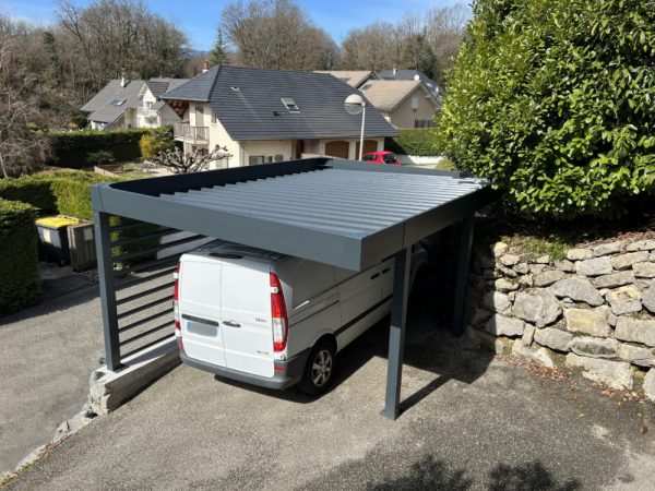 carport moderne toit plat a chales 1