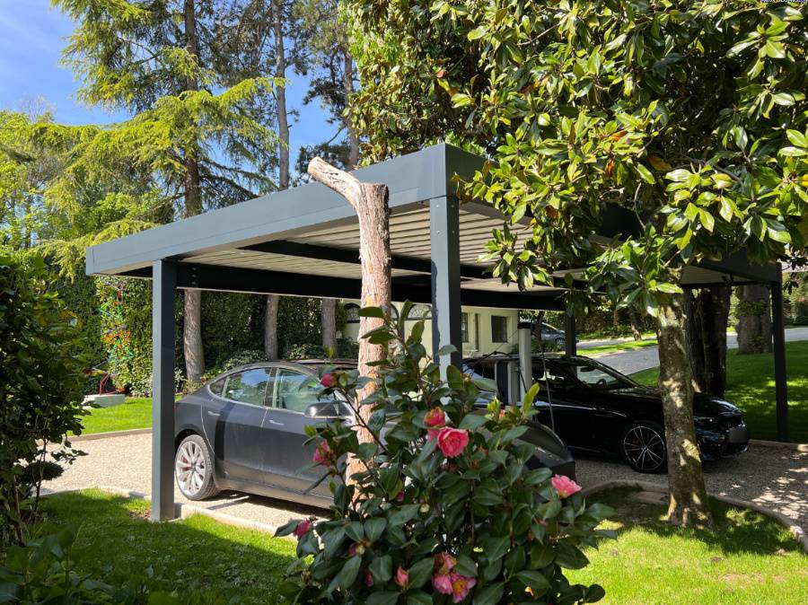 carport multiple en alu installation sur mesure 1