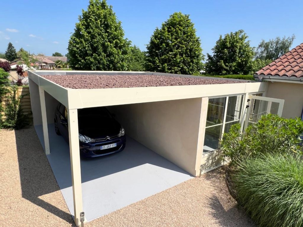 carport toit vegetal alu rhone 1