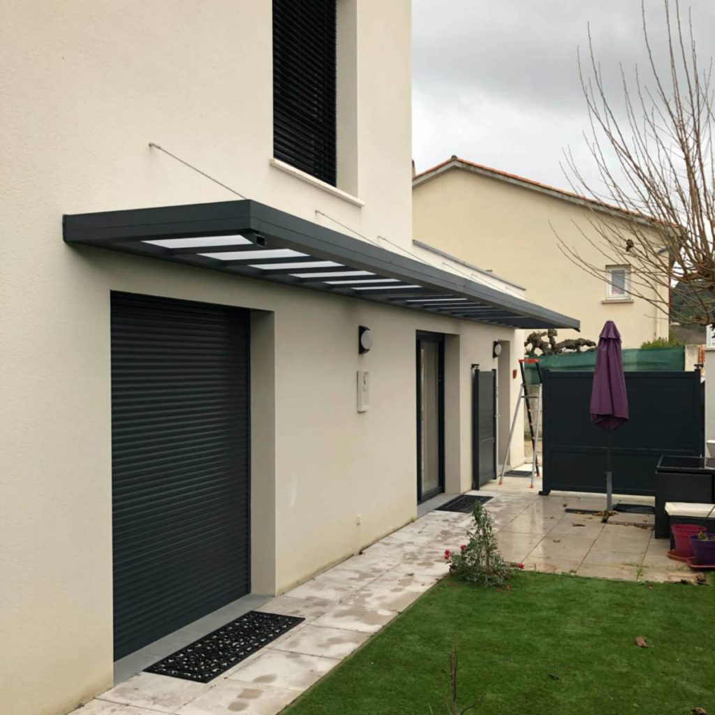 marquise aluminium plate apres