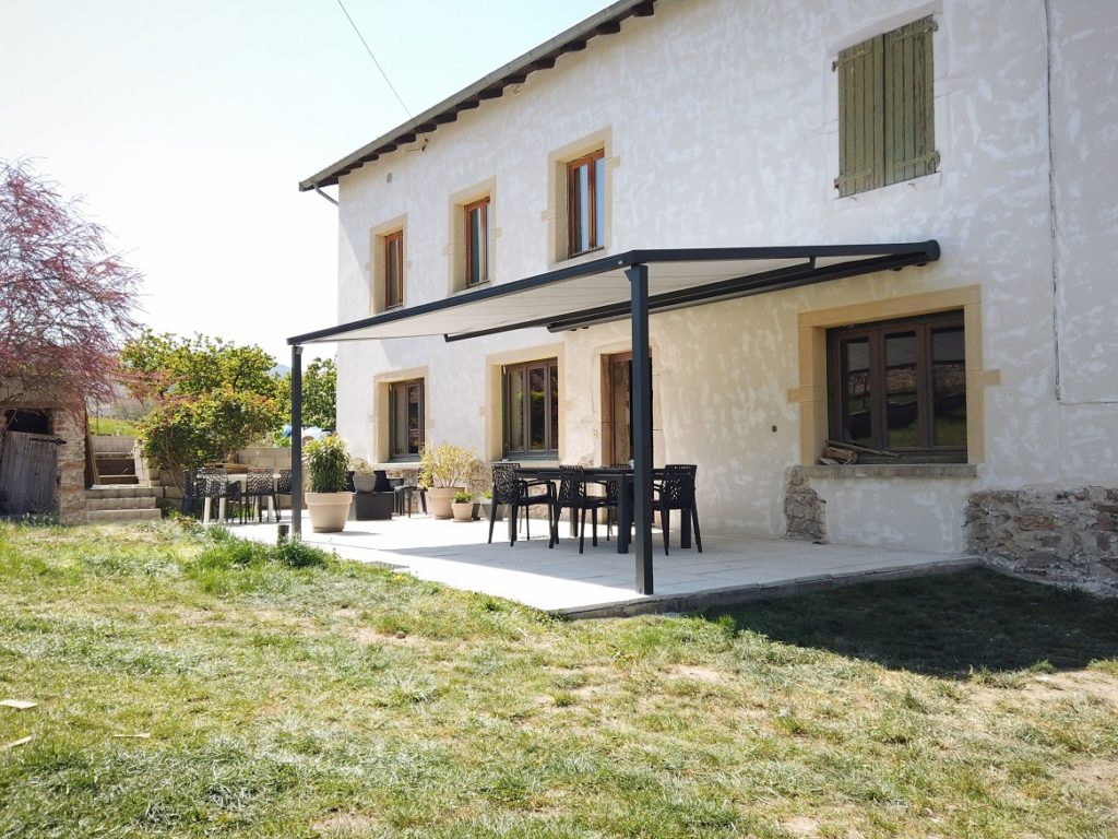 pergola alu sur mesure toile retractable hydrae