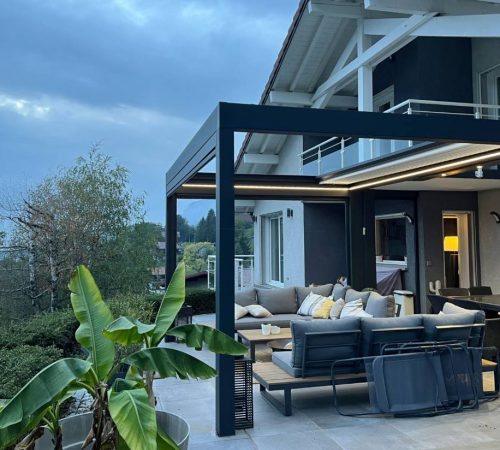 pergola aluminium a toile retractable ayse