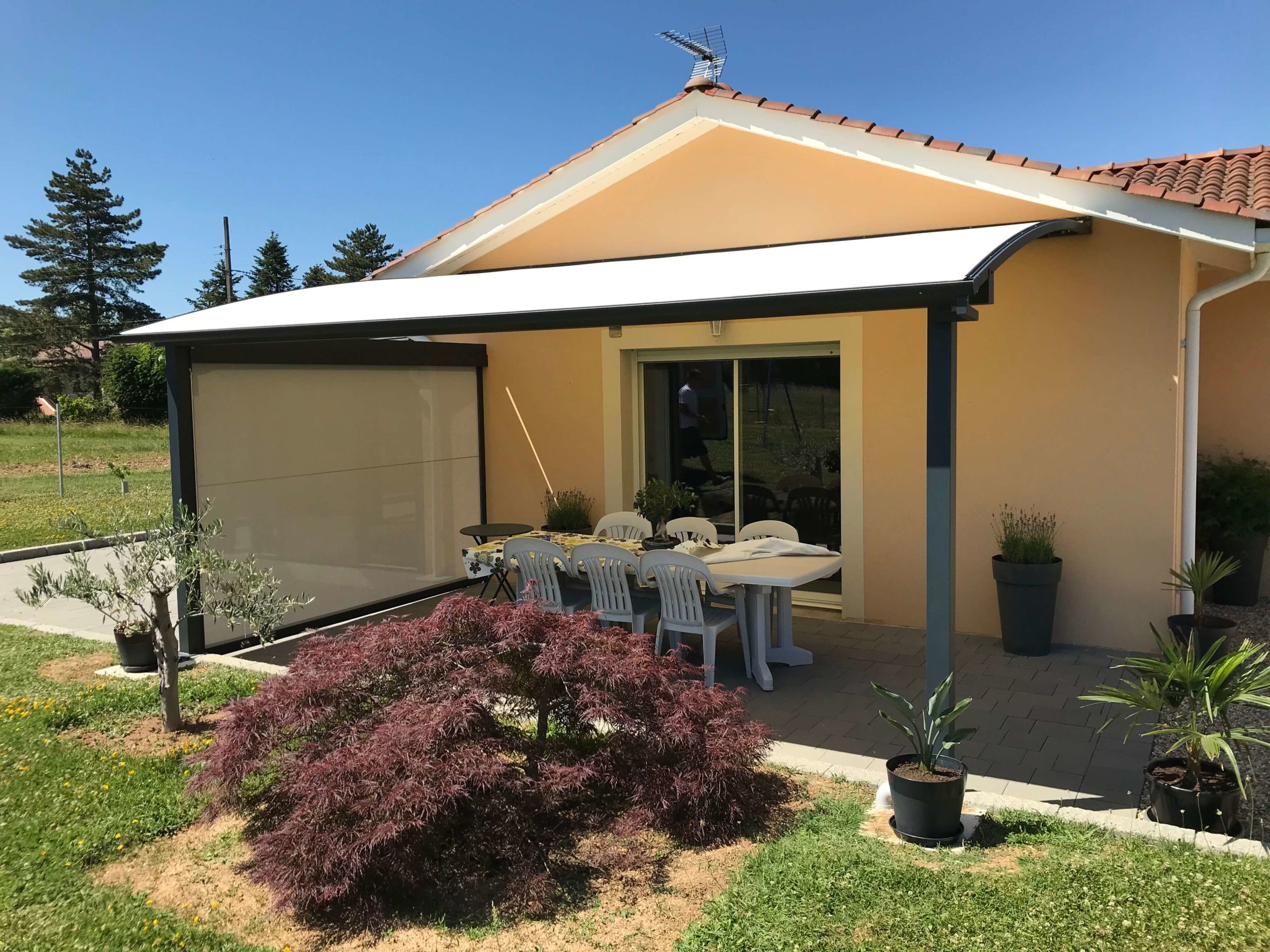 pergola aluminium sur mesure toile fixe villefranche scaled