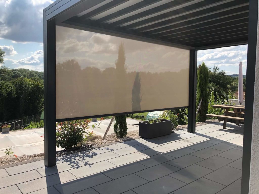 pergola aluminium toile rétractable besançon