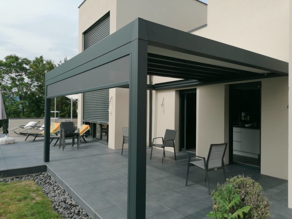 pergola aluminium toile retractable st etienne