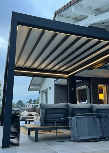 pergola moderne alu toile retractable ayse