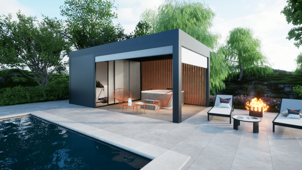 pool house en aluminium