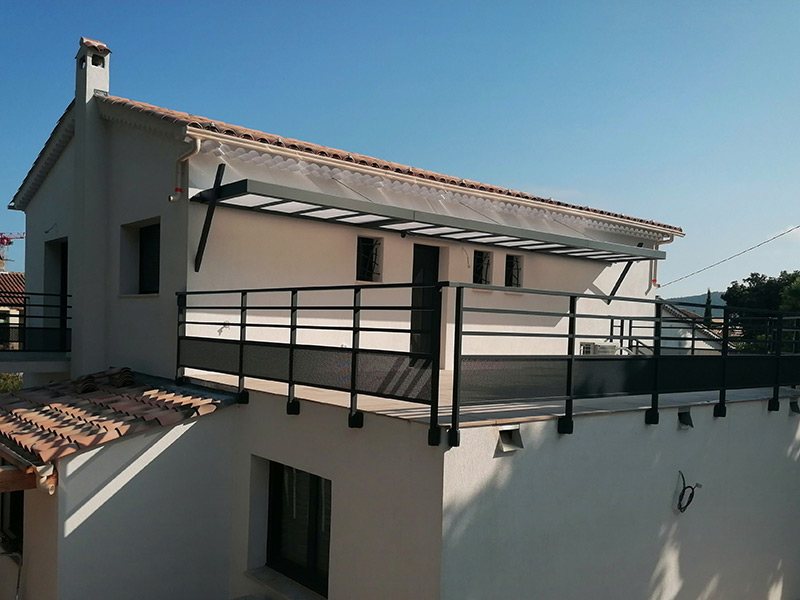 auvent marquise aluminium bormes les mimosas