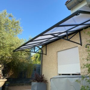 auvent aluminium et polycarbonate - saint-bernard (01) – image 2