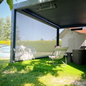 Pergola alu bioclimatique - autoportante - Brignais (69) pergola alu bioclimatique - autoportante - brignais (69) – image 5