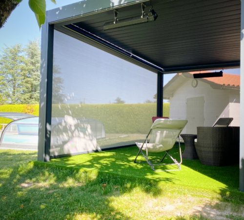 Pergola alu bioclimatique - autoportante - Brignais (69) pergola alu bioclimatique - autoportante - brignais (69) – image 5