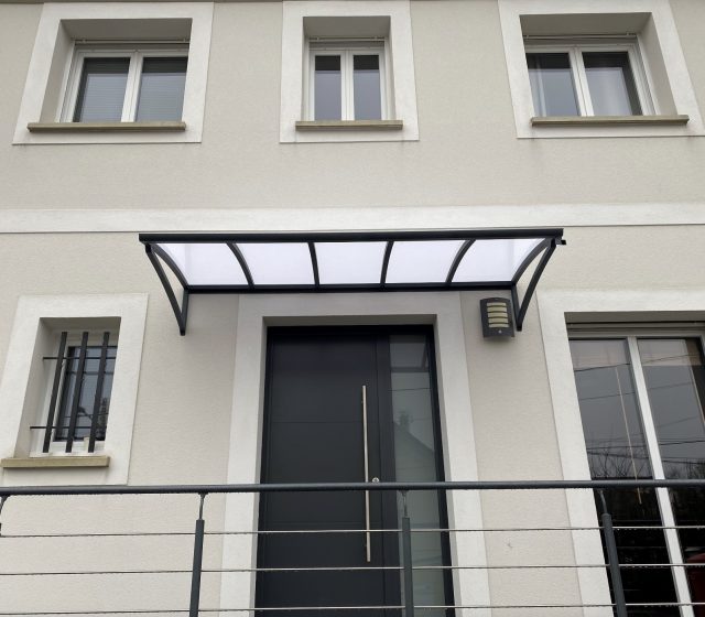 Marquise aluminium et polycarbonate - Lagny-Sur-Marne (77) marquise aluminium et polycarbonate - lagny-sur-marne (77) – image 2
