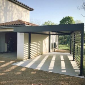 Carport adossé carport alu simple - adossé - lyon (69)