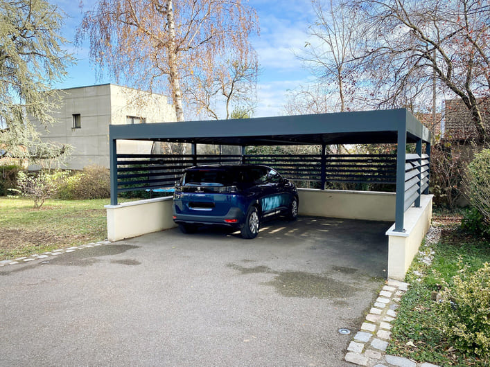 Carport alu double - indépendant - Oullins (69) carport alu double - indépendant - oullins (69)