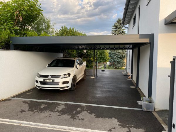 Carport alu double et auvent suspendu - Chavanne-des-Bois (1290) carport alu double et auvent suspendu - chavanne-des-bois (1290) – image 3