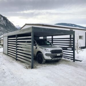 Carport alu avec abri - indépendant - Sion en Valais (1950)