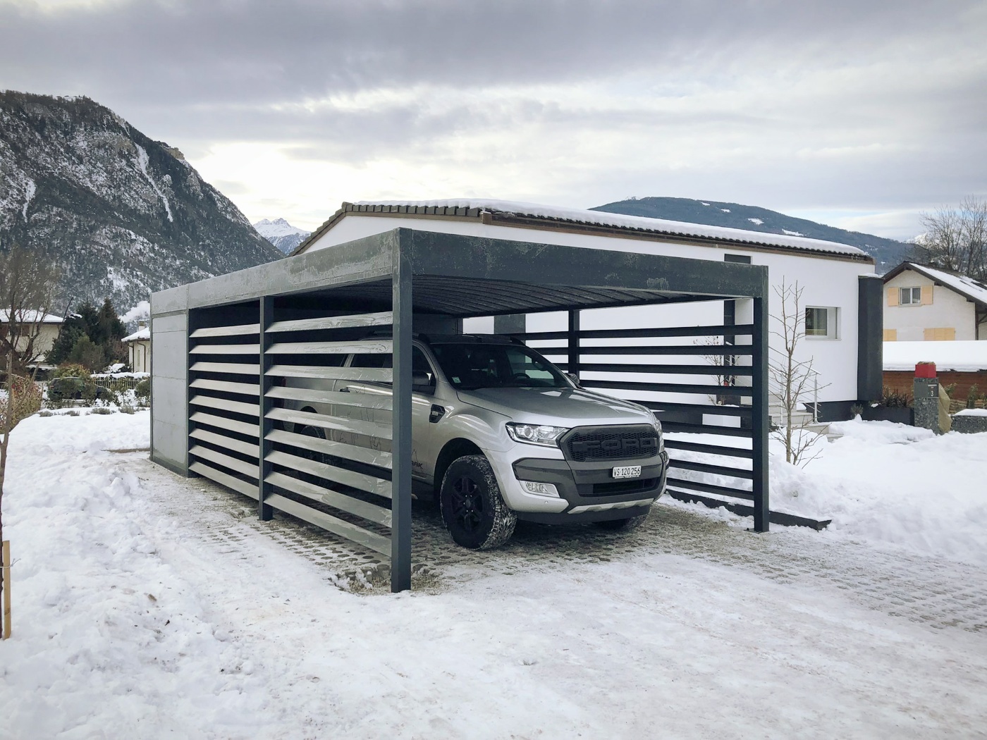 Carport alu avec abri - indépendant - Sion en Valais (1950) carport alu avec abri - indépendant - sion en valais (1950)