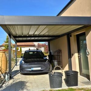 Carport alu simple et pergola bioclimatique - Crans carport simple crans 02 1