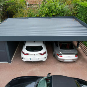 Carport alu avec abri - 2 voitures - Condé-sur-Vesgre (78) carport alu avec abri - 2 voitures - condé-sur-vesgre (78) – image 3