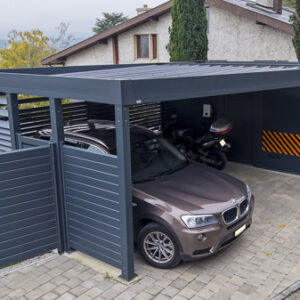 Carport alu avec abri et clôture - Bernex (74) carport alu avec abri et clôture - bernex (74) – image 2