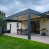 Pergola alu bioclimatique - adossée - Saint-Georges-de-Baroille (42) delorme pergola sd 13