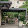 Pergola toile rétractable - adossée - Saint-Pierre-la-Palud (69) houel pergola md 3 1 1