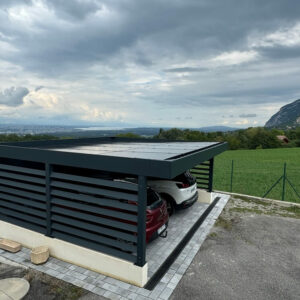 carport alu photovoltaïque - 2 voitures - archamps (74) – image 3