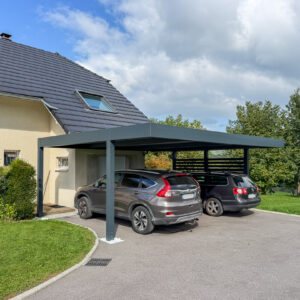 Carport double carport alu double - adossé - aix-les-bains (73)