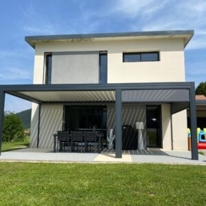 Pergola alu bioclimatique - adossée - Saint-Martin-d'Uriage (38)