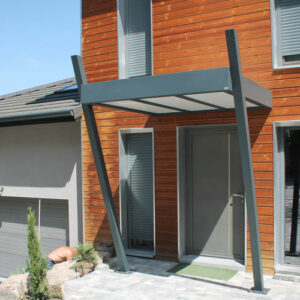 Marquise alu et polycarbonate - Miribel (17)