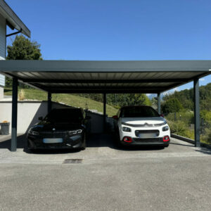 Carport alu photovoltaïque - 2 voitures - indépendant - Metz-Tessy (74) carport alu photovoltaïque - 2 voitures - indépendant - metz-tessy (74) – image 4