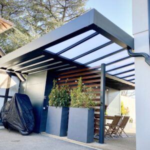 Home carport alu avec abri et pergola polycarbonate - charbonnières-les-bains (69)
