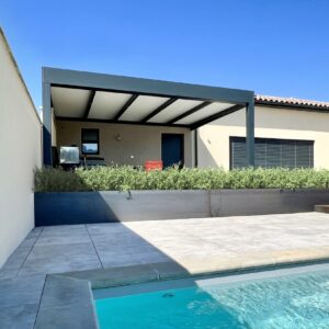 Home pergola alu et polycarbonate - adossée - denicé (69)