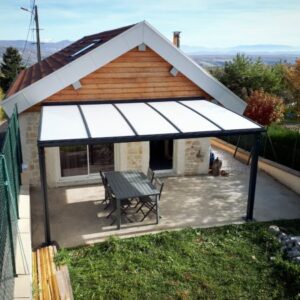 Pergola alu et polycarbonate - adossée - Gex (01) pergola alu et polycarbonate - adossée - gex (01) – image 3