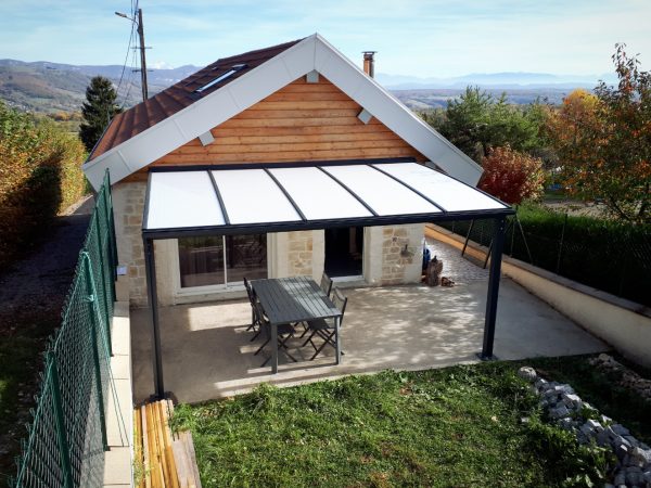 Pergola alu et polycarbonate - adossée - Gex (01) pergola alu et polycarbonate - adossée - gex (01) – image 3