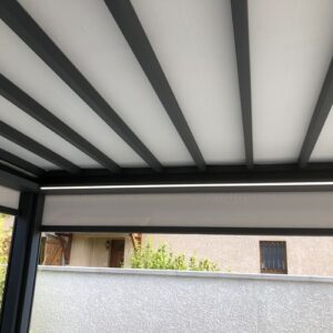 Pergola alu toile rétractable - adossée - Villefranche Sur Saône (69) pergola alu toile rétractable - adossée - villefranche sur saône (69) – image 6