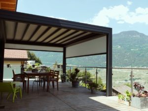 Home pergola alu toile rétractable - adossée - martigny (1904)