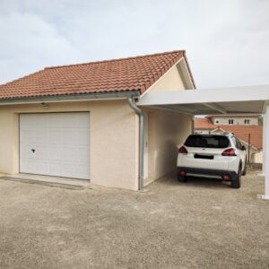 Home carport alu simple - adossé - saint-clair-du-rhône (38)