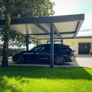 Carport alu double - indépendant - Chambésy (1202) abri voiture autoportant sur mesure suisse 1