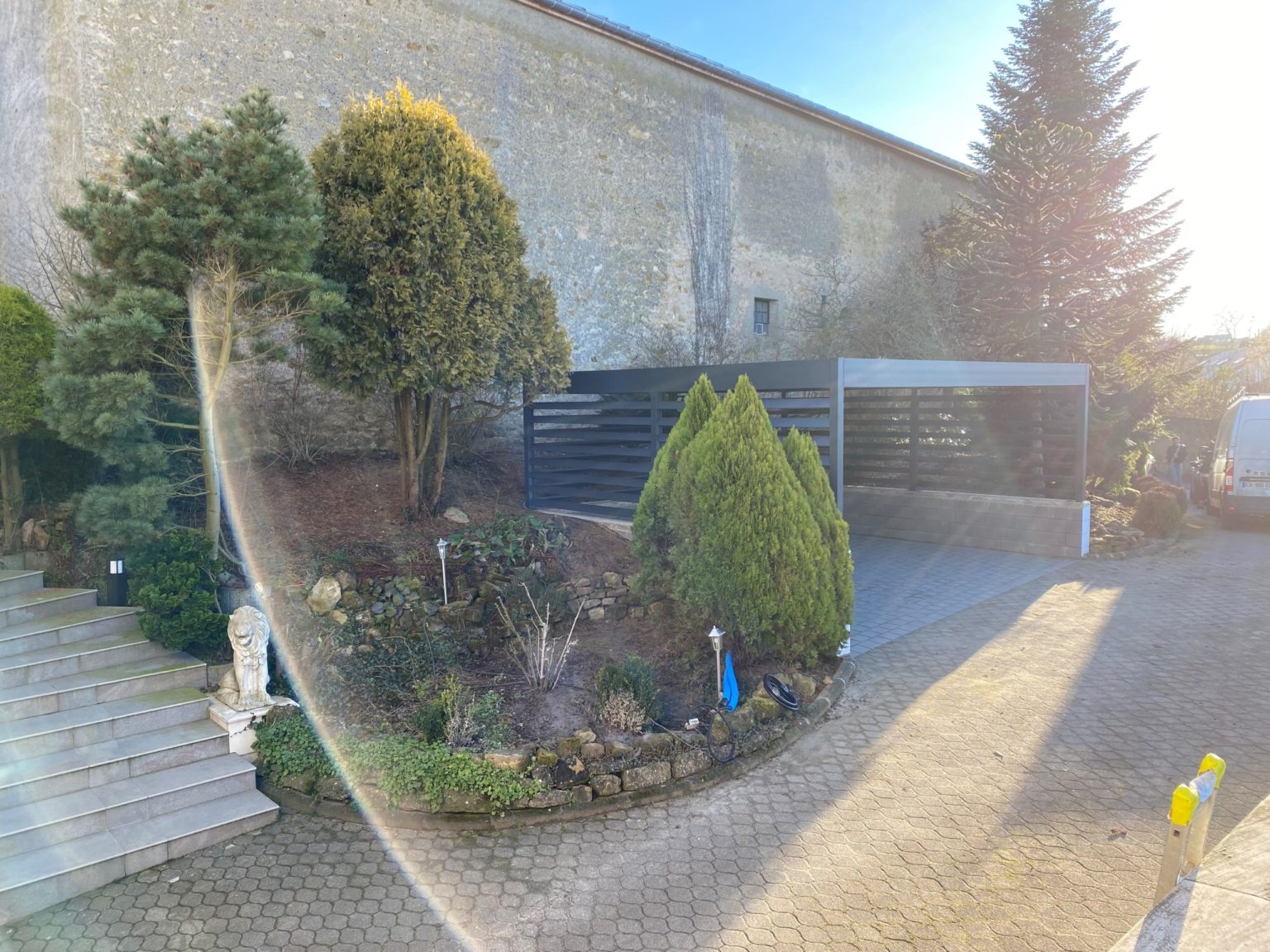 Carport alu double - adossé - Luxembourg carport alu double - adossé - luxembourg