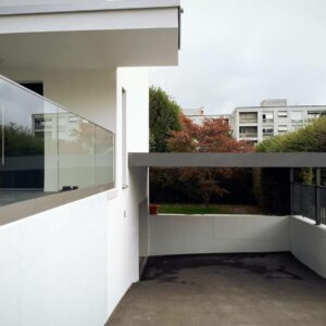 Carport alu double et garde-corps - adossé - Lausanne (1000)